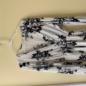Black and White floral romper